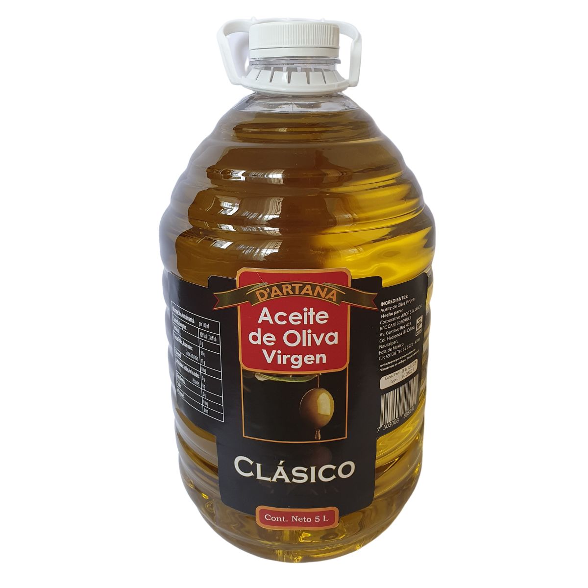 ACEITE DE OLIVA VIRGEN 5 LITROS | D'ARTANA |HECHO CON OLIVAS 100% MEXICANAS | 