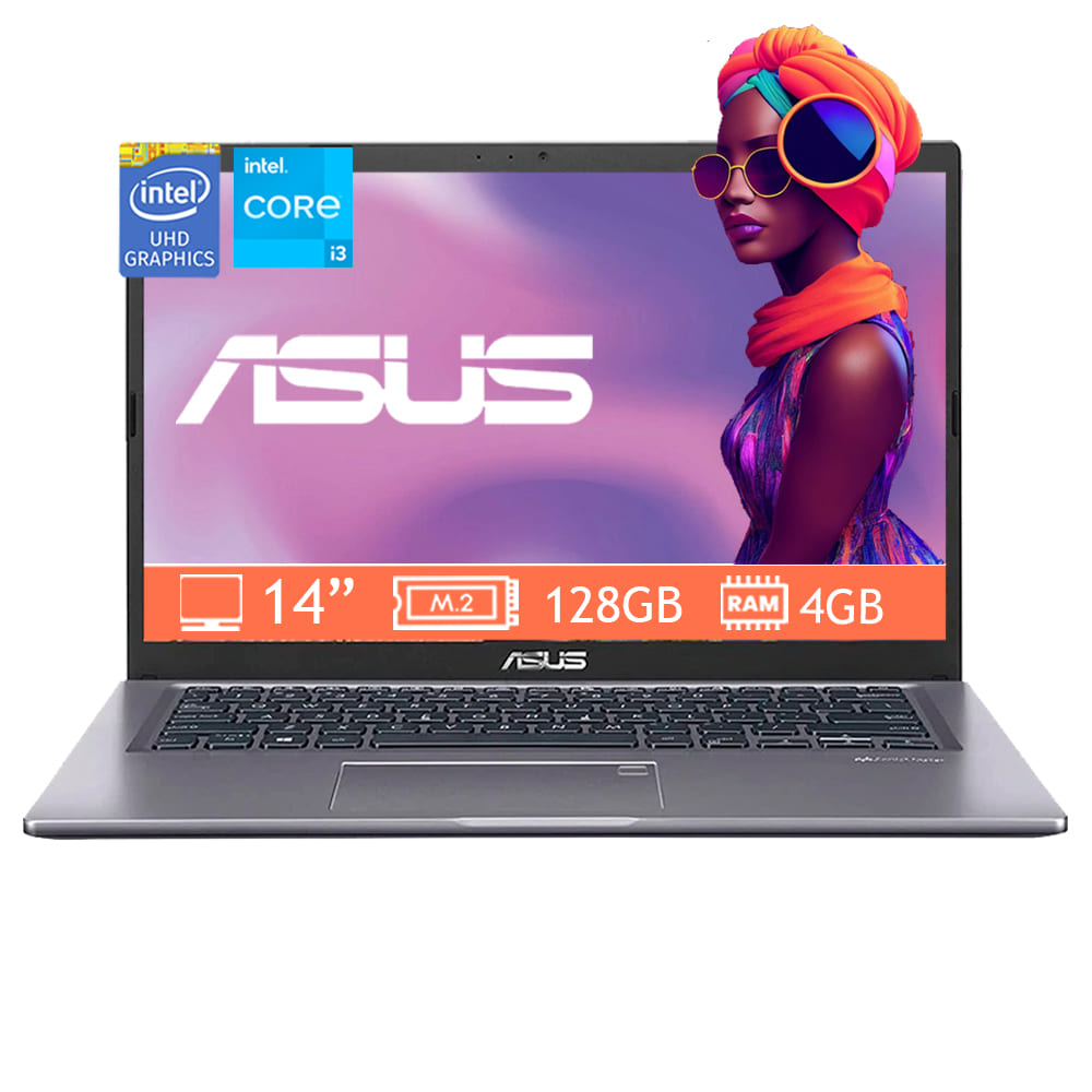 Laptop Asus Vivobook F145e Core i3-1115 Ram 4GB SSD 128 GB Windows 11 - Gris