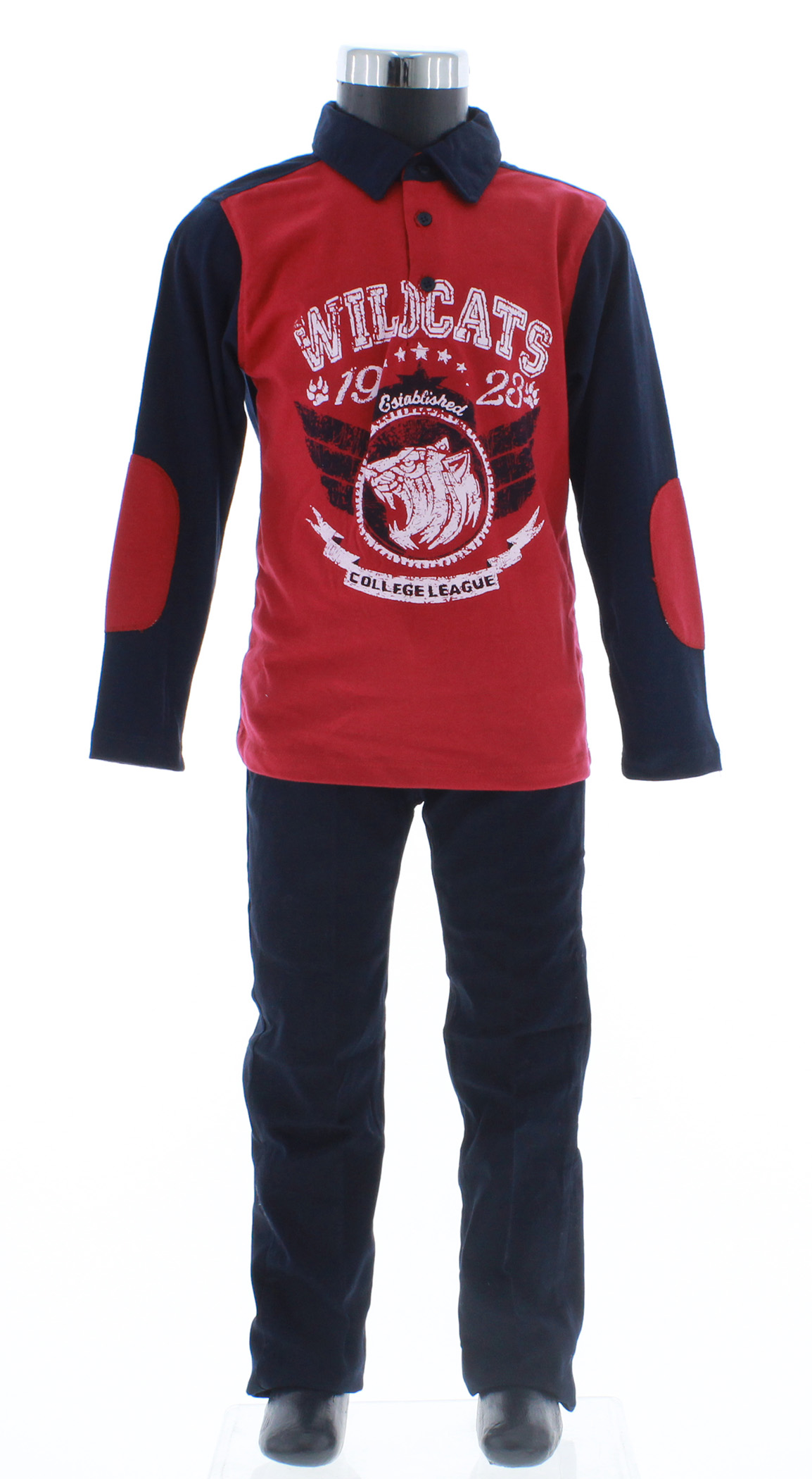 Conjunto Niño Pantalon y Playera Rojo 3331 2 a 18 Años.