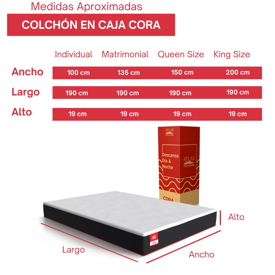 Cama Eléctrica más Colchón Memory Foam En Caja Individual Cora