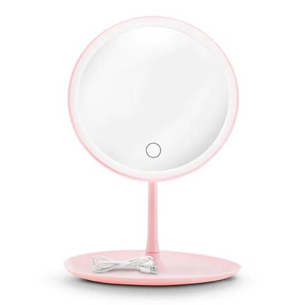 Espejo con luz led regulable tactil plegable para maquillaje 