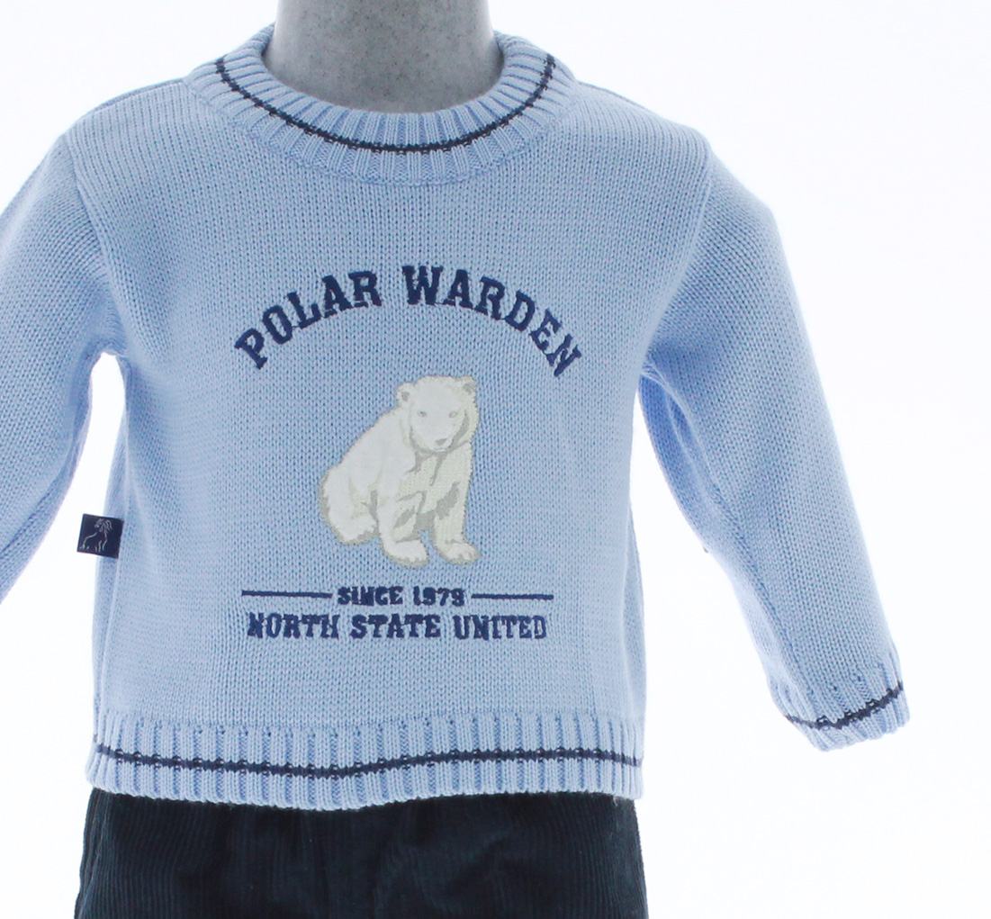 Conjunto Niño Pantalon y Sueter Azul Cielo 3332 1 a 5 Años.