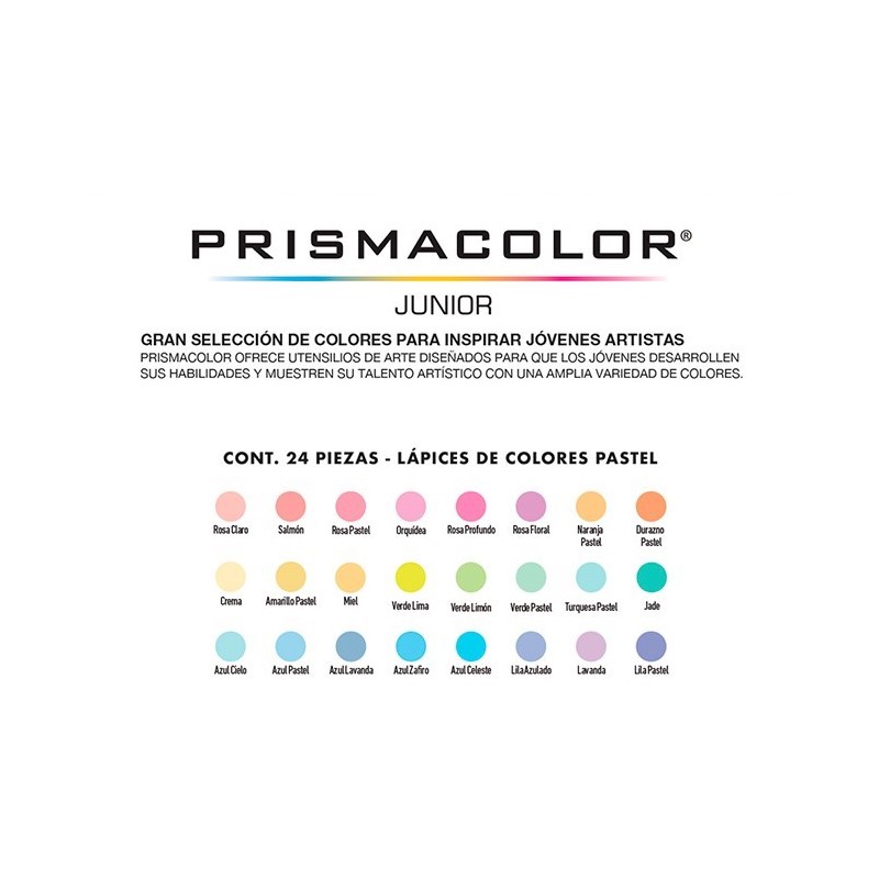 Lápices de Colores Prismacolor Junior Multicolor, Pastel, Metálicos, Paquete 3 Piezas