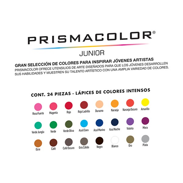 Lápices de Colores Prismacolor Junior Multicolor, Pastel, Metálicos, Paquete 3 Piezas
