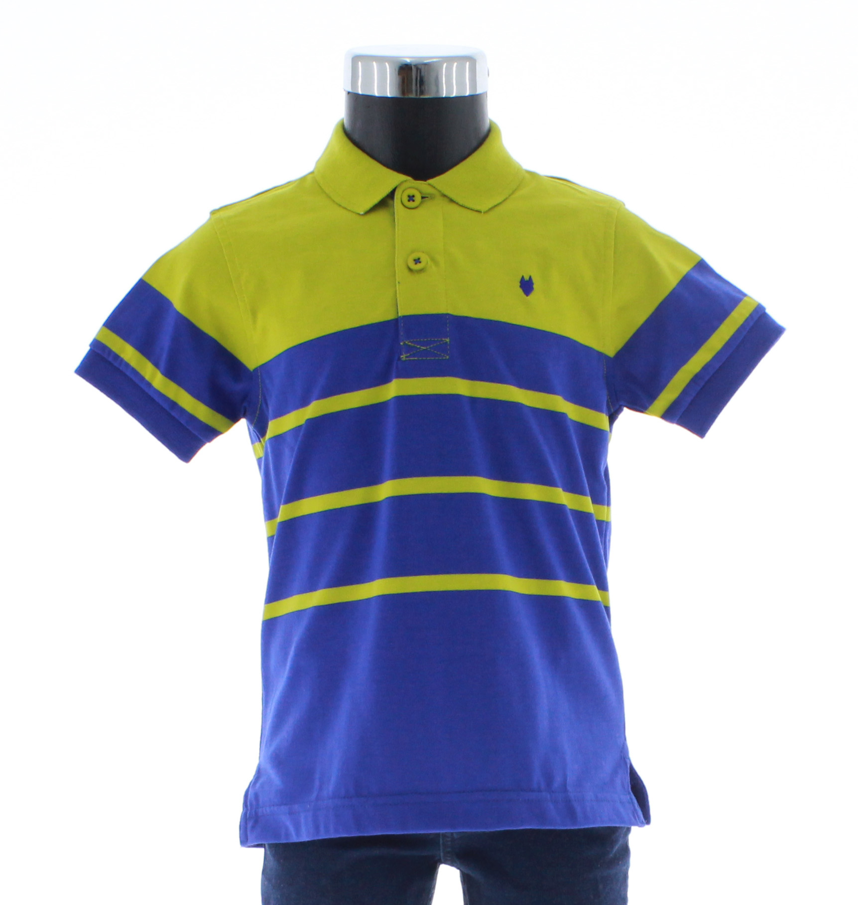 Playera Niño Algodón Azul Polo 3340 1 a 18 Años.