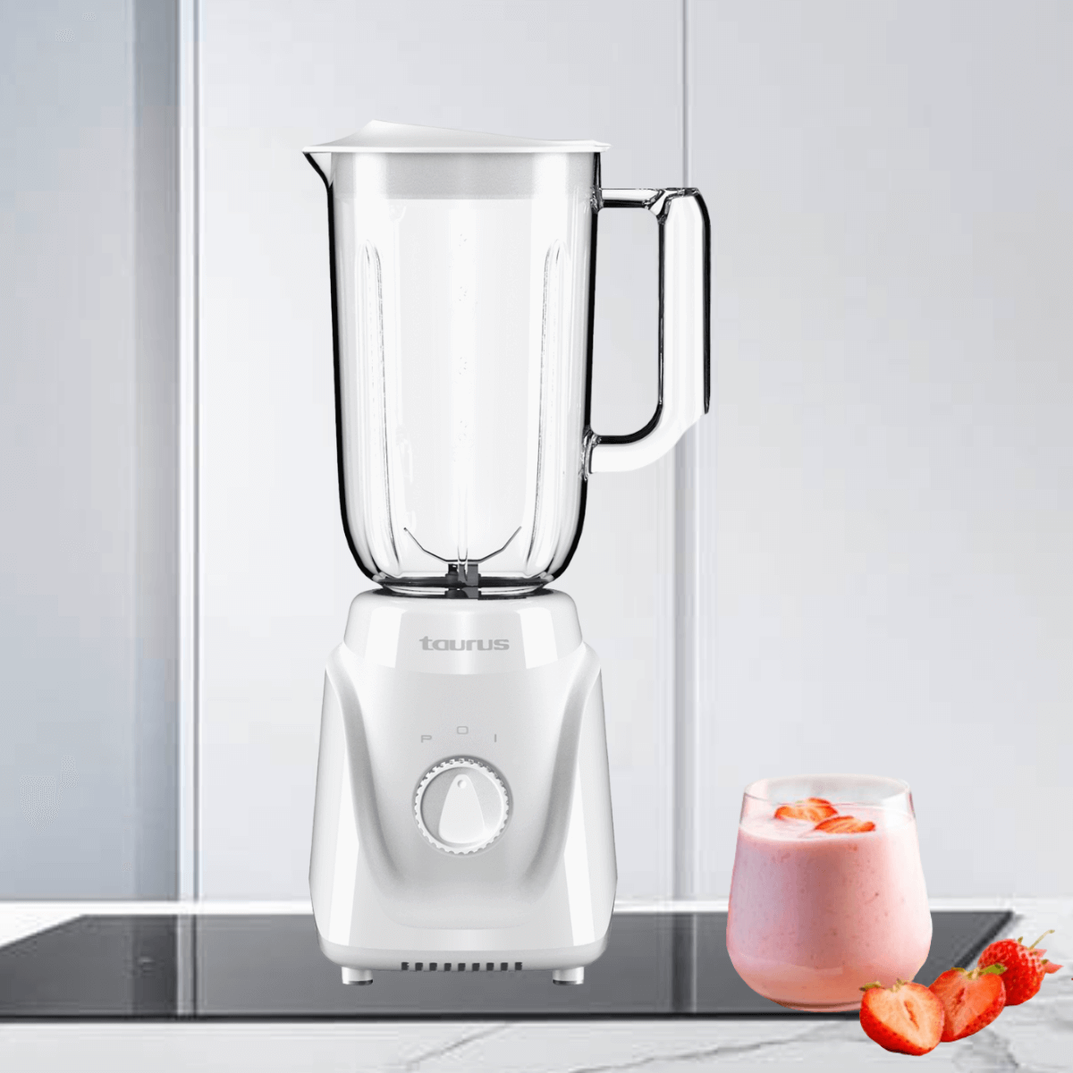 LICUADORA 2VEL 1LT VASO PLASTICO BLANCA TAURUS