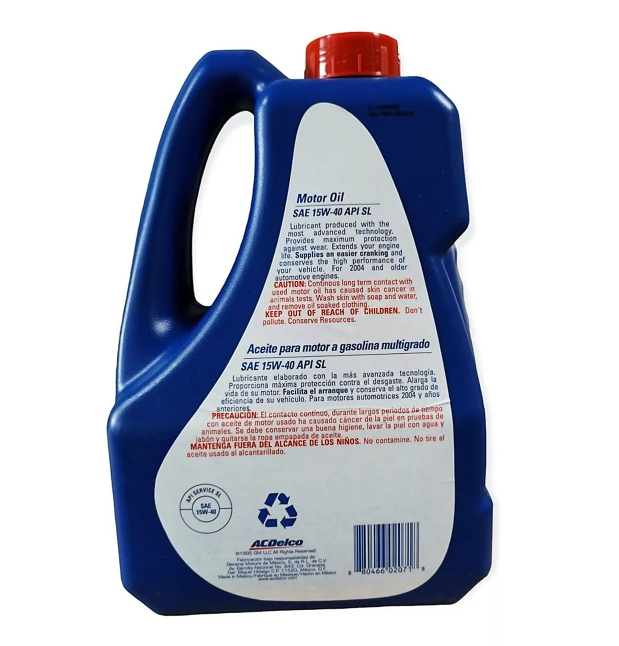 Aceite ACDelco 15w40 Multigrado Sl Mineral 5 L