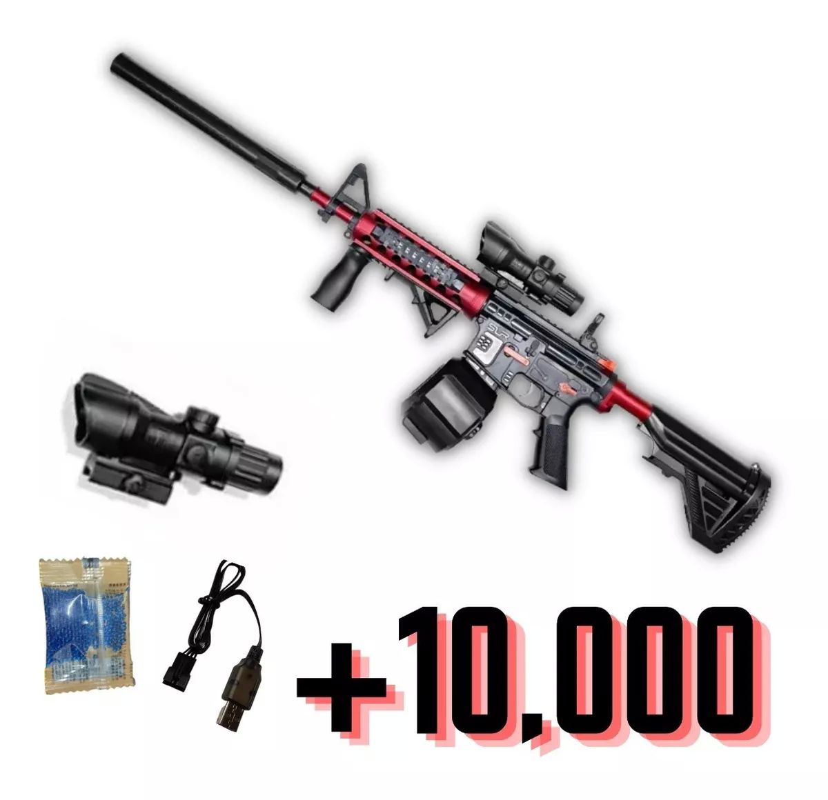 Rifle De Juguete Hidrogel Automático M416 Gelsoft Pistola