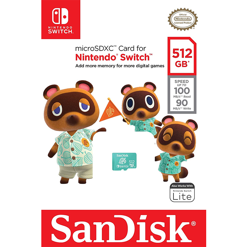 Memoria Micro SD 512GB Sandisk Nintendo SDSQXAO-512G-GNCZN