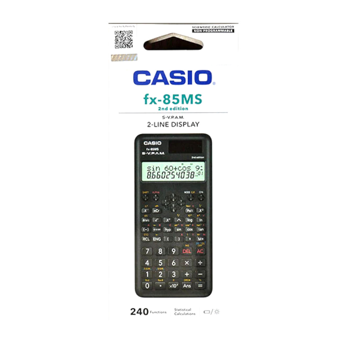 Calculadora Científica CASIO FX-85MS 240 funciones 2 líneas
