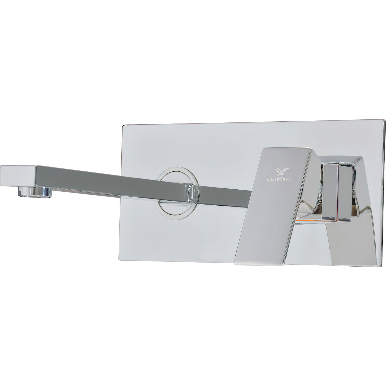 Grifo Monomando Plata Para Pared Acero Inoxidable De Lujo