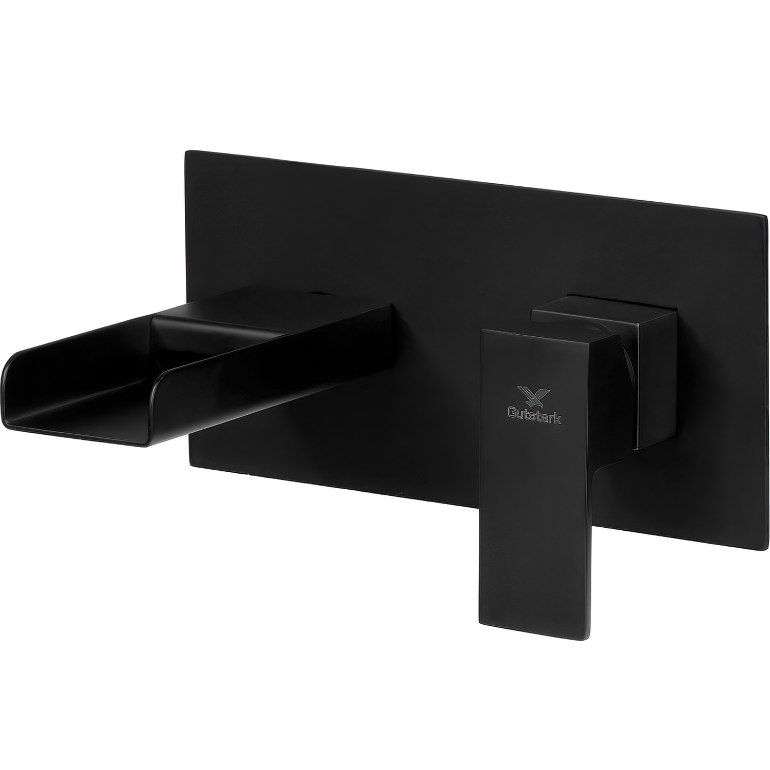 Grifo Cascada Monomando Negro Acero Inoxidable Para Pared