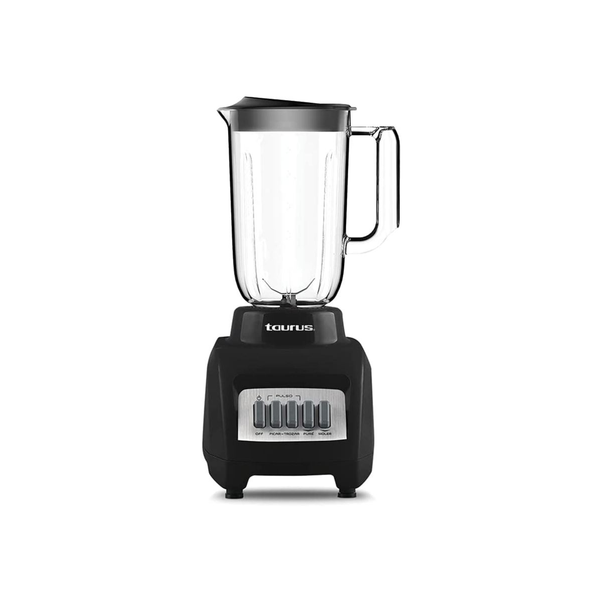 Haley Taurus Licuadora Vaso Plástico de 1.25 litros, 4 Velocidades Color Negro.