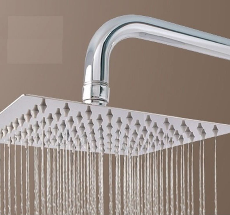 Regadera Cuadrada para Baño Acero Inox