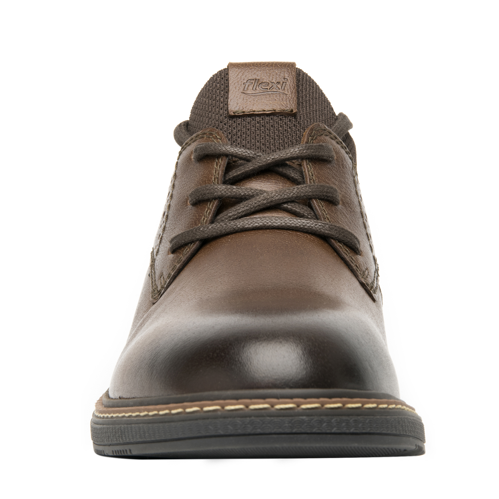 Zapato Derby Flexi Semivestir Hombre Stretch 412801 Tan Moda