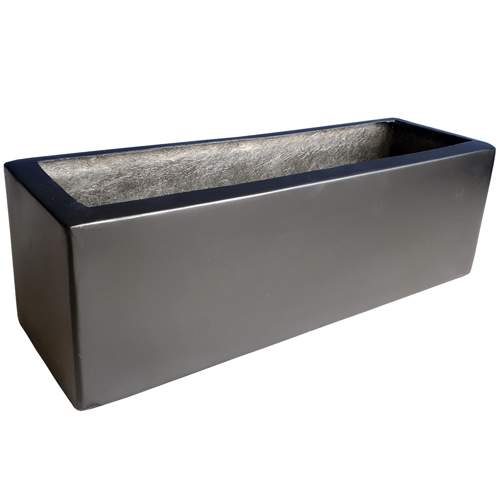 Maceta Jardinera de Fibra de Vidrio de 80 X 25 X 25 Chocolate*