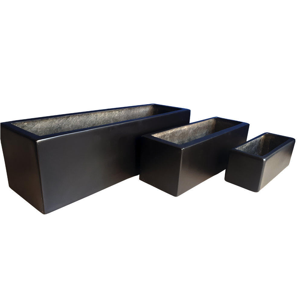 Maceta Jardinera de Fibra de Vidrio de 40 X 15 X 15 Chocolate*