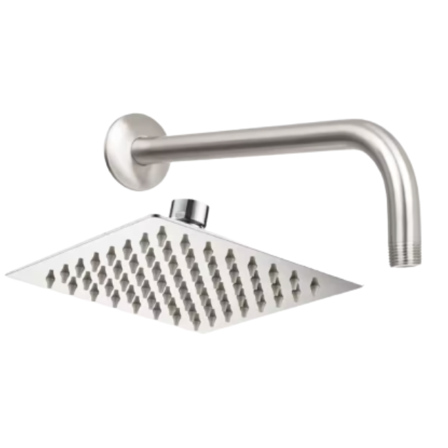Regadera Cuadrada para Baño Acero Inox