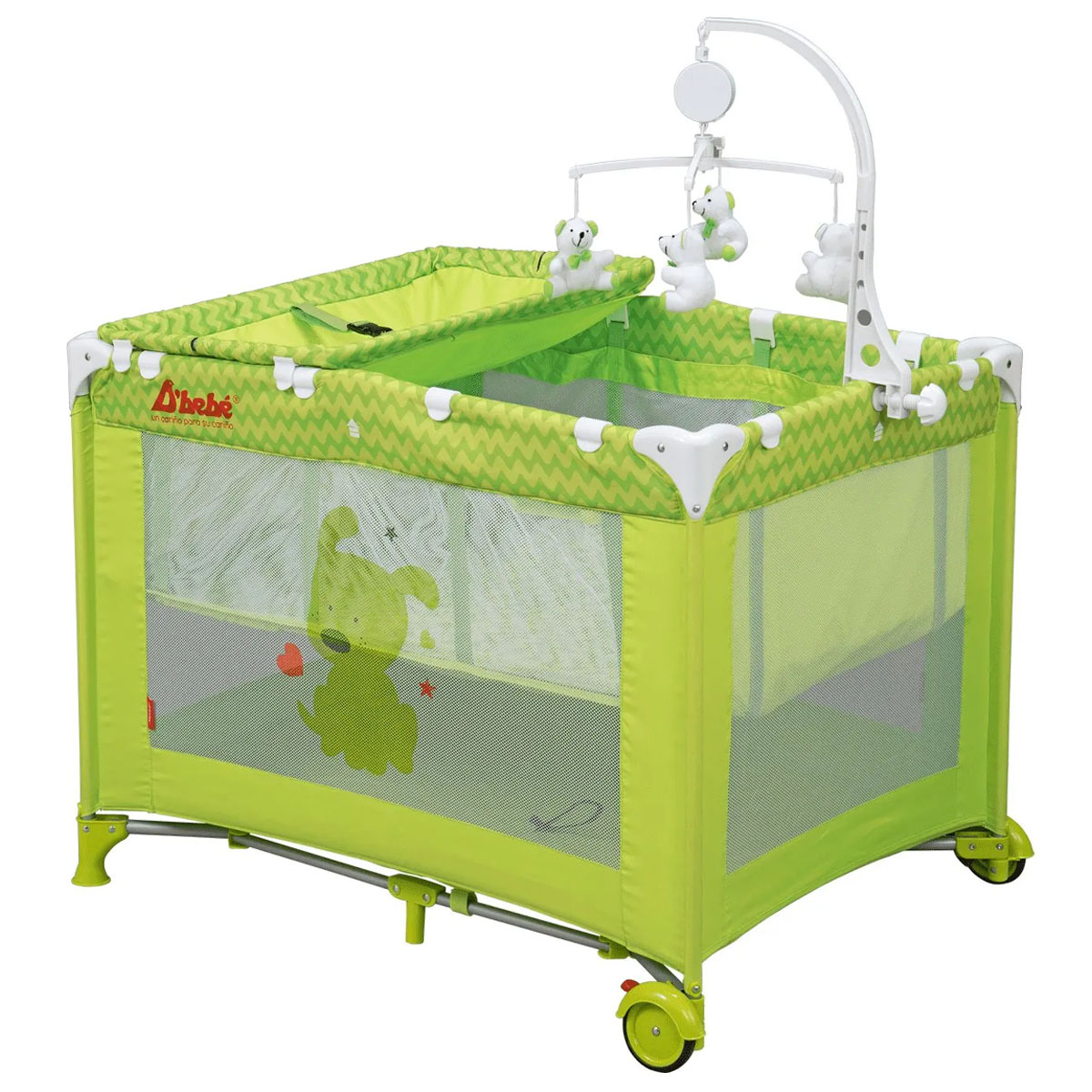 Corral Cuna Zoo Baby Verde DBebe.