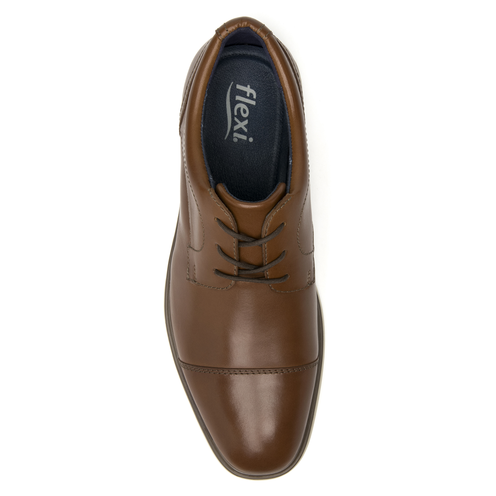 Zapato Derby De Vestir Para Hombre Flexi 409405 Tan Livianos