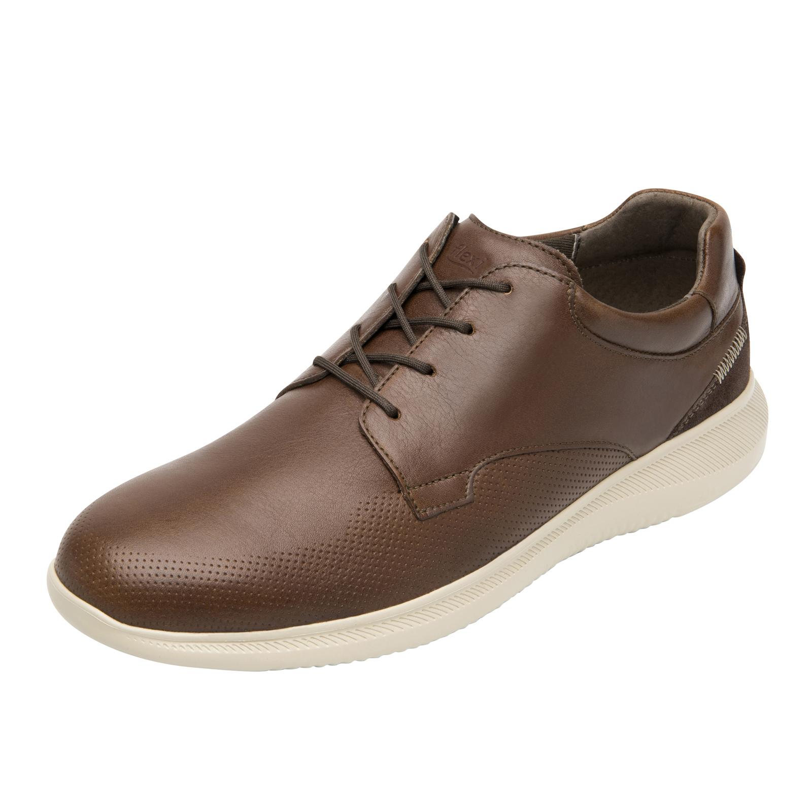 Zapatos Flexi Hombre Derby Casual 413004 Moka Flowtek Placa