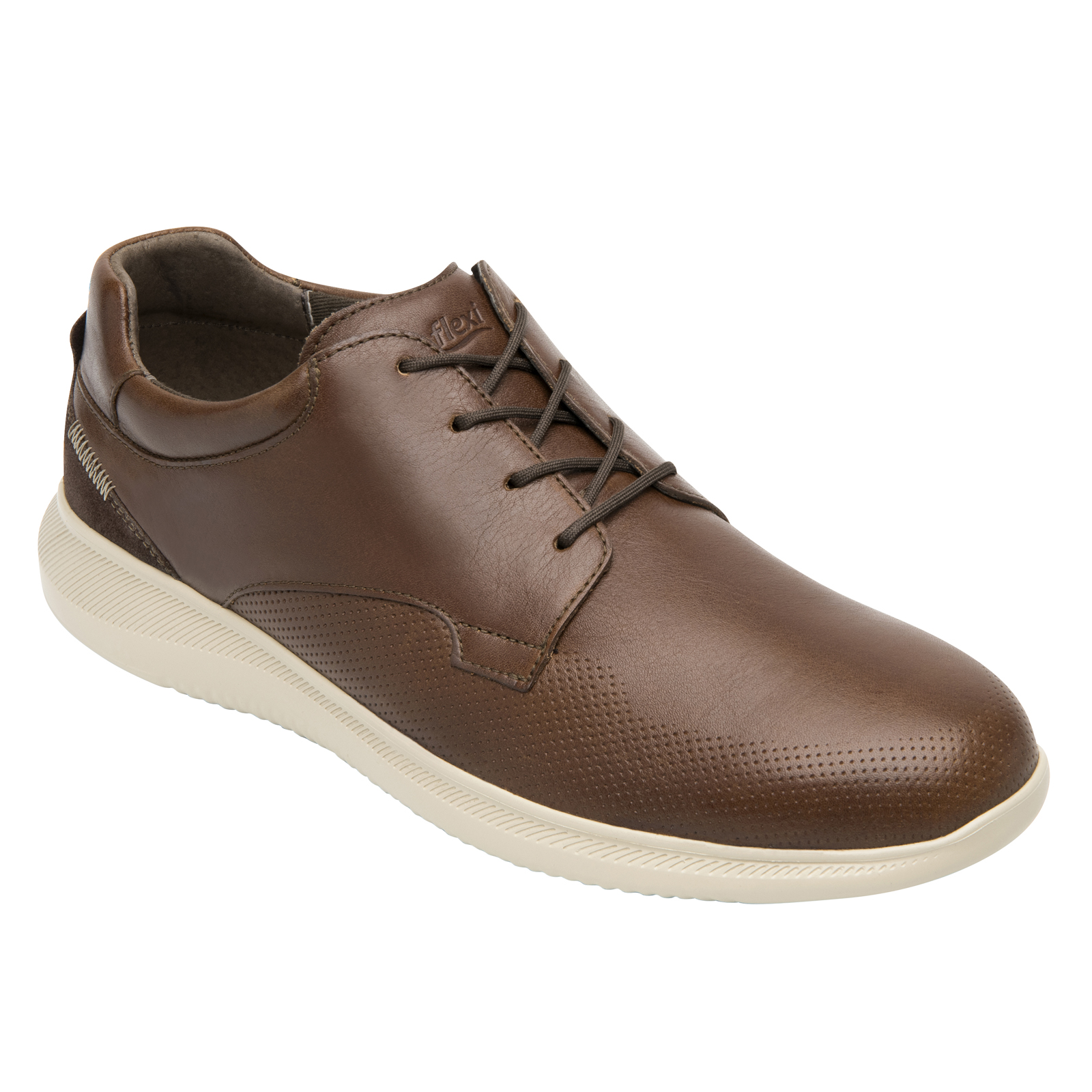Zapatos Flexi Hombre Derby Casual 413004 Moka Flowtek Placa