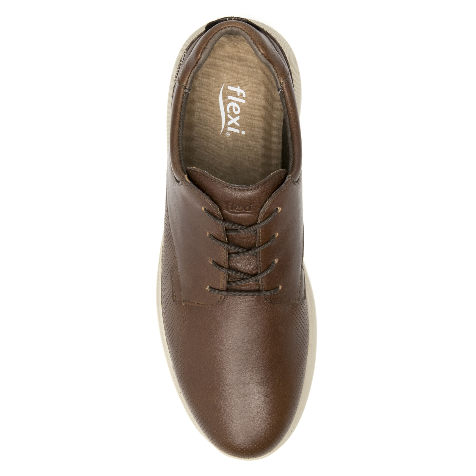 Zapatos Flexi Hombre Derby Casual 413004 Moka Flowtek Placa