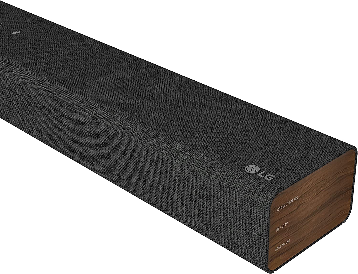 LG SP2 - Barra de Sonido de 2.1 Canales de 100 W en diseño Envuelto en Tela, Color Negro
