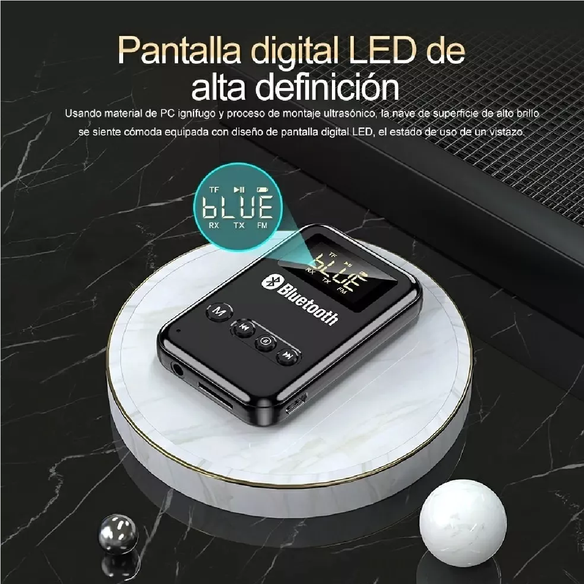 Transmisor/receptor Bluetooth 5.0 Lcd Para Pc, Tv, Bocina