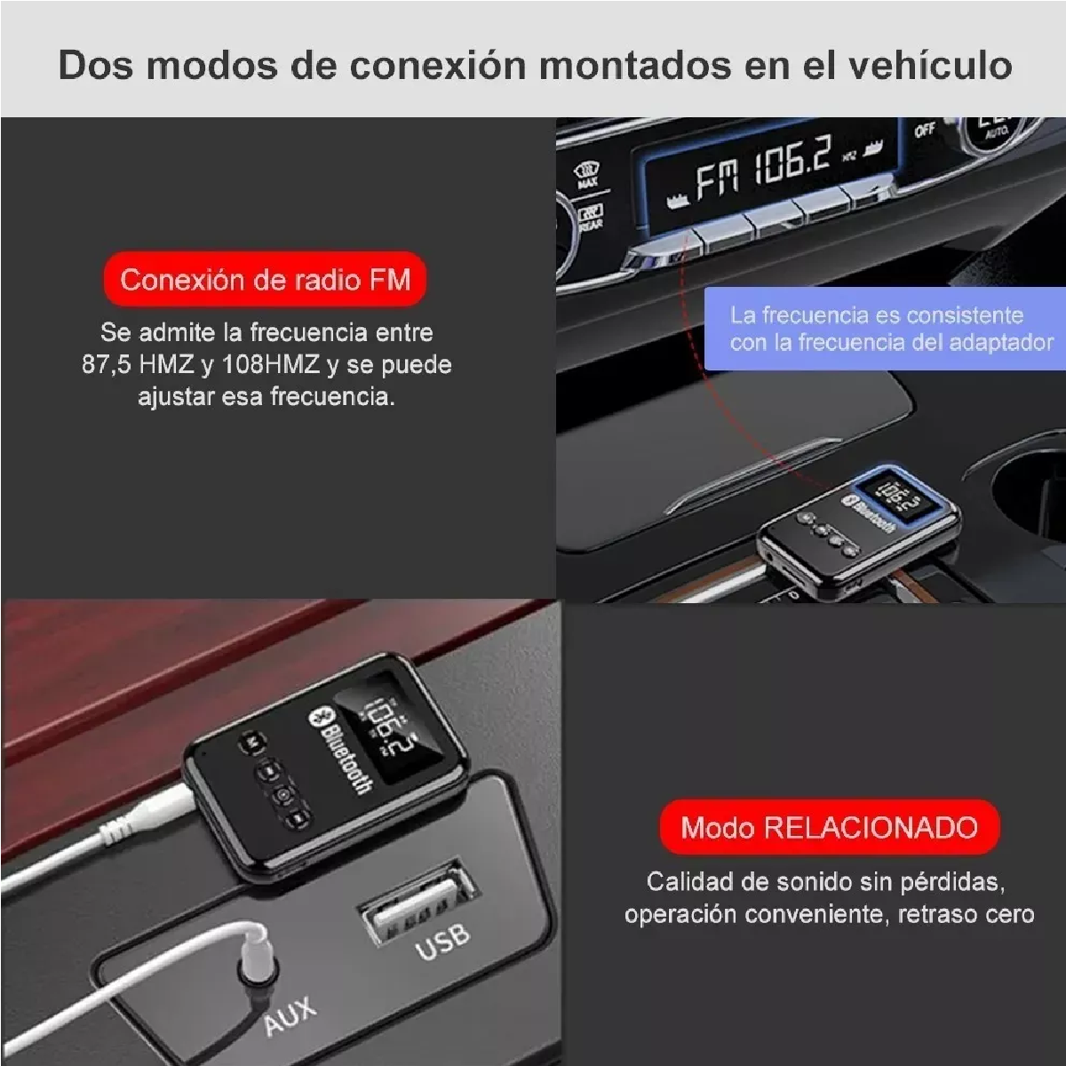 Transmisor/receptor Bluetooth 5.0 Lcd Para Pc, Tv, Bocina