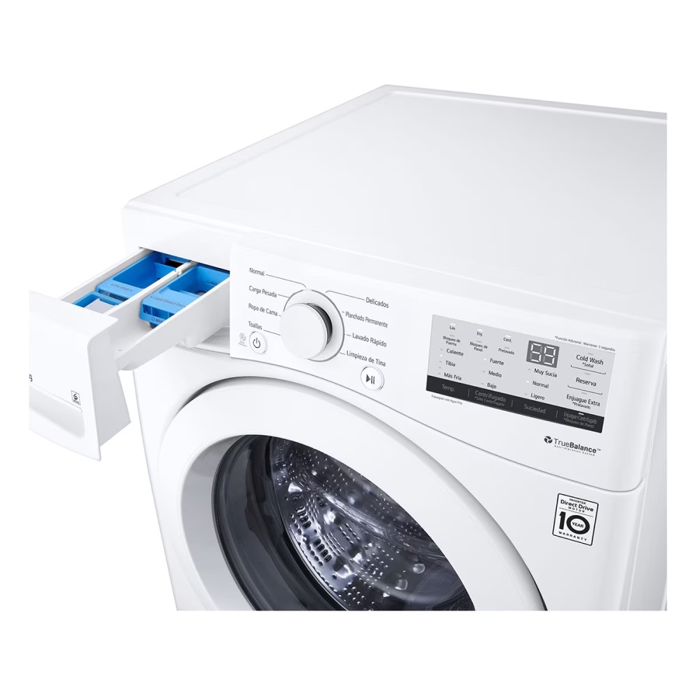 Lavadora Carga Frontal Inverter Direct Drive 20kg Blanca LG