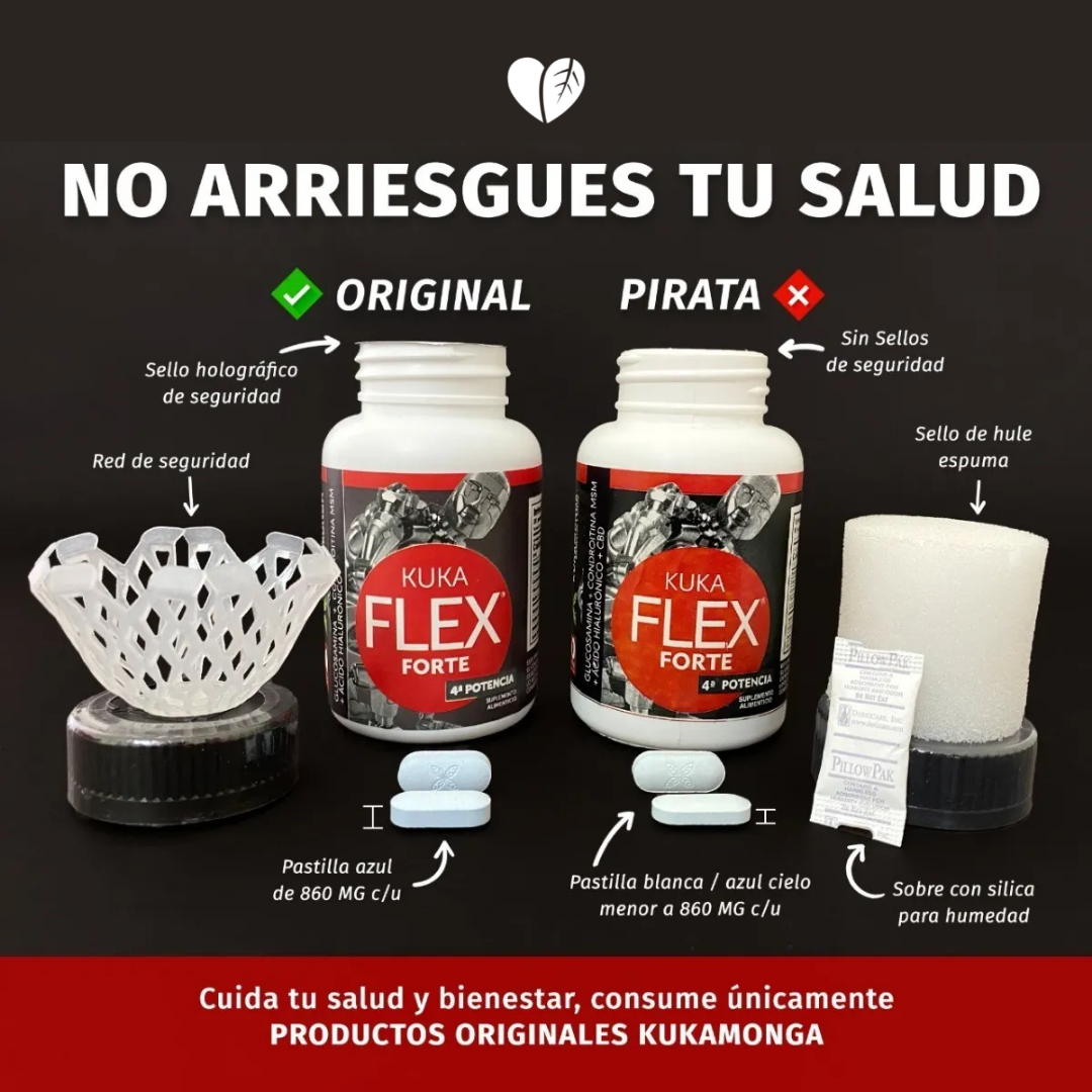 Kit De 3 Frascos De Kuka Flex Forte- 30 Tabs.