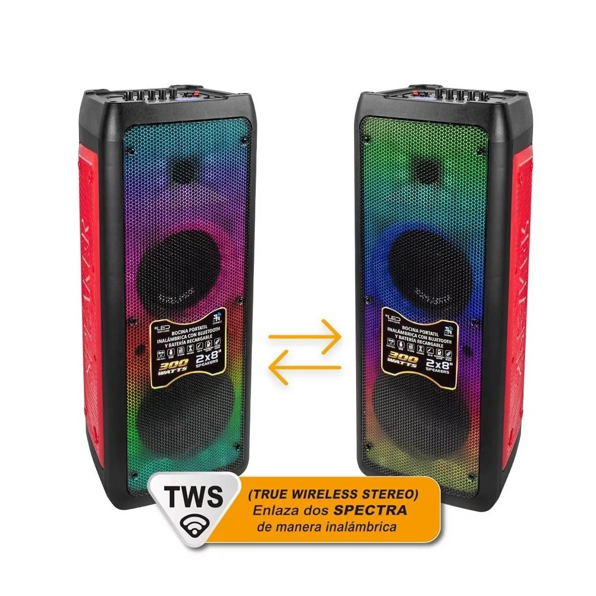 Bocina Portátil Inalámbrica Steelpro Technologies SPECTRA - Negro