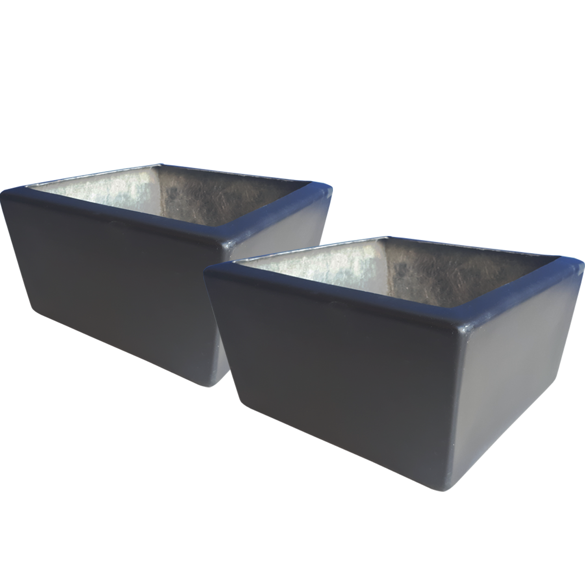 Maceta de fibra de vidrio modelo Arenero  chocolate*