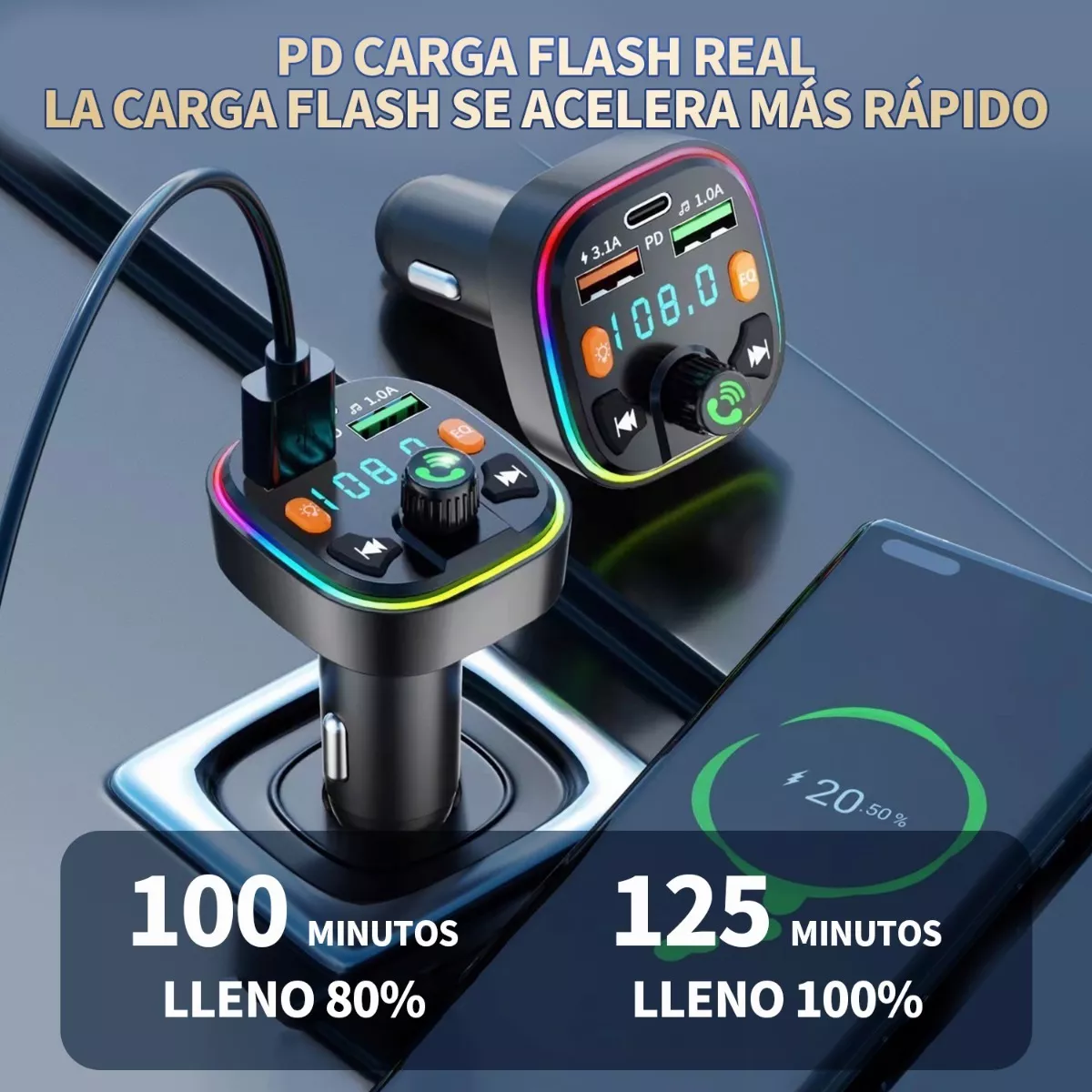 Transmisor Receptor De Audio Adaptador Bluetooth Mp3 Auto Q5