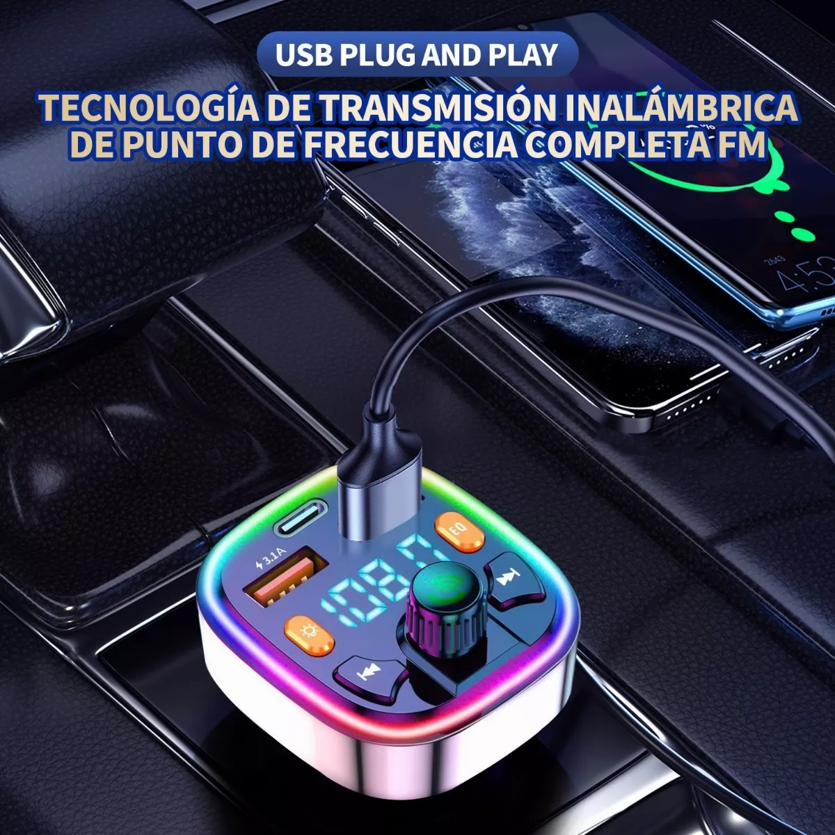 Transmisor Receptor De Audio Adaptador Bluetooth Mp3 Auto Q5