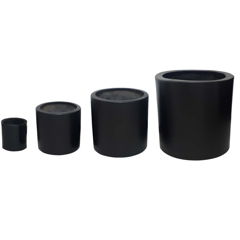 Maceta de fibra de vidrio modelo Cilindro 20 chocolate*