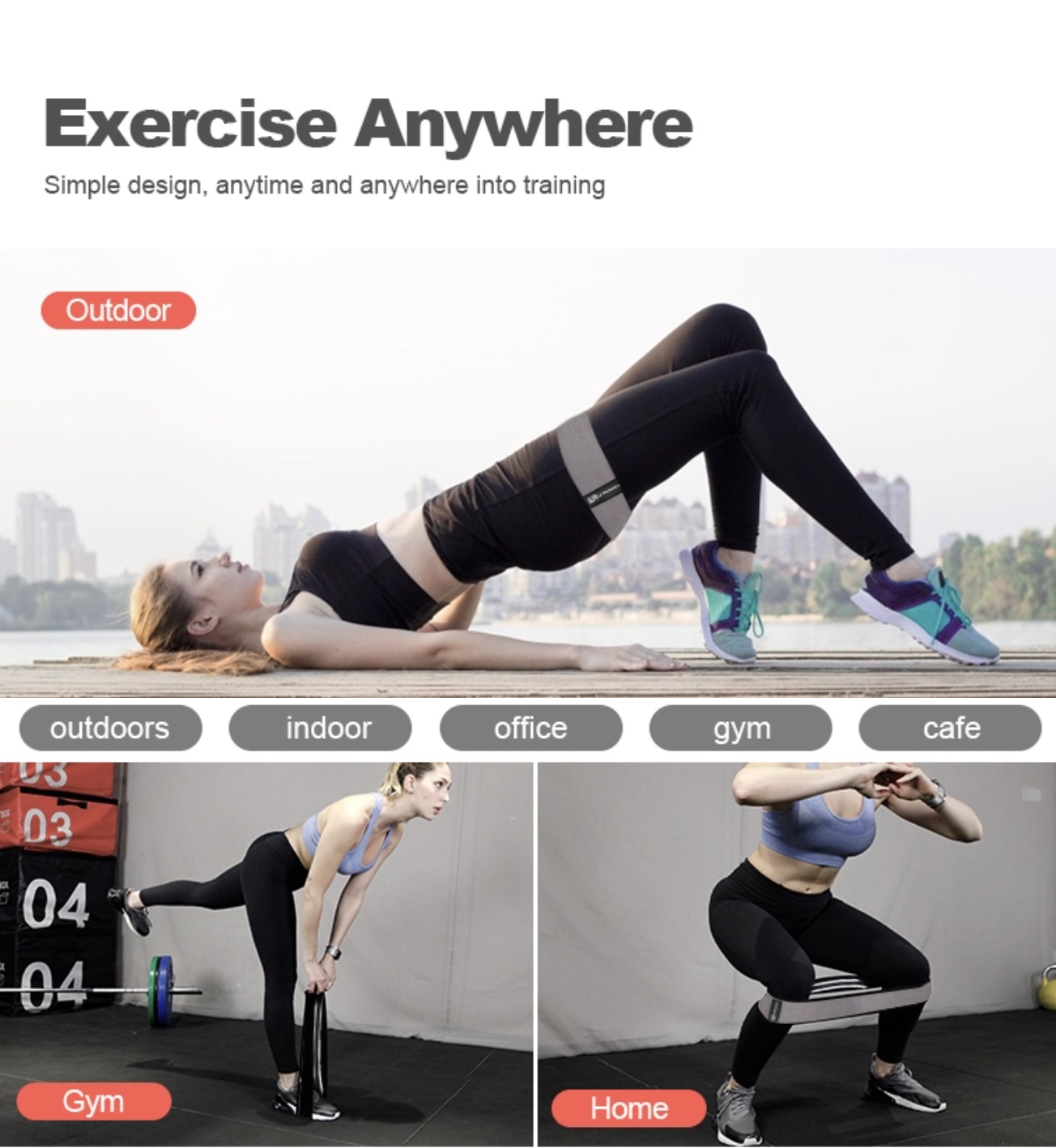 Bandas Elásticas de Resistencia Fitness y Cuerda para Saltar