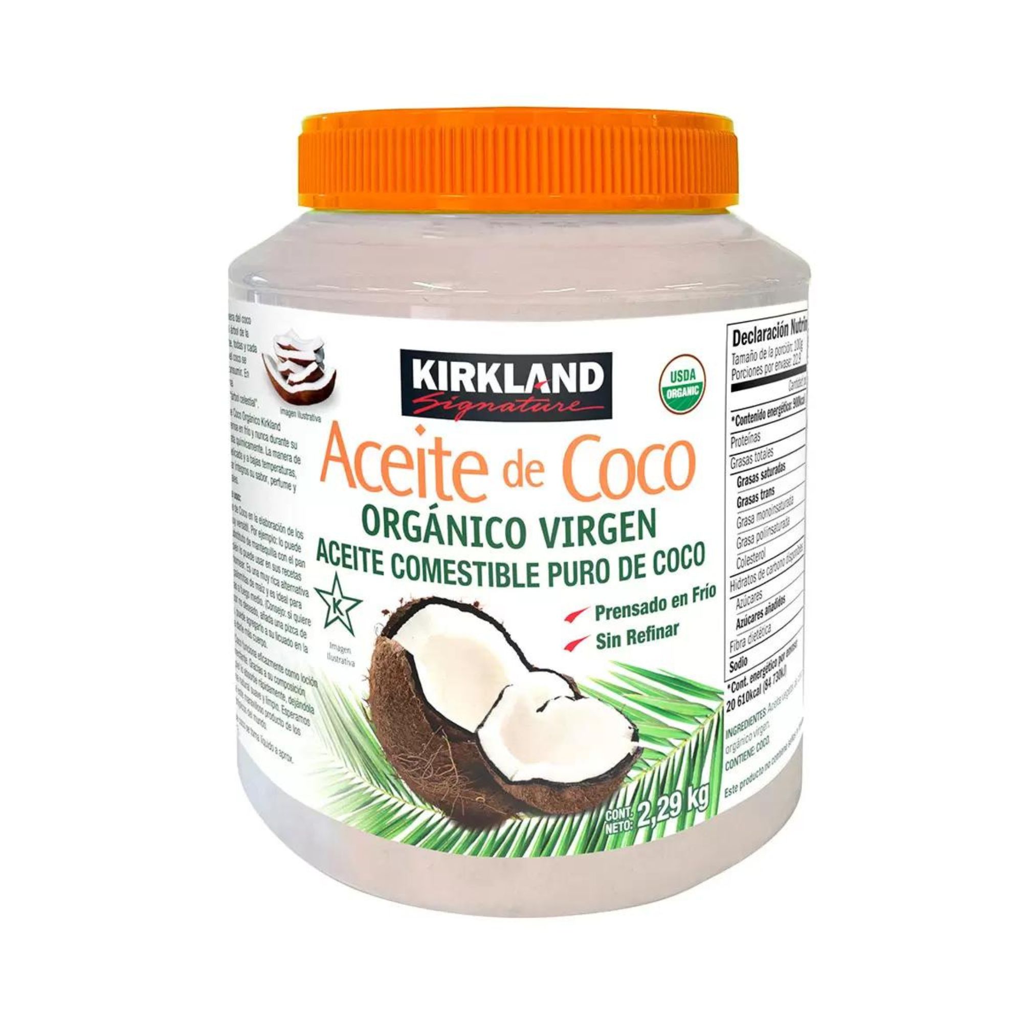 Aceite De Coco Org Nico Virgen Kg Kirkland