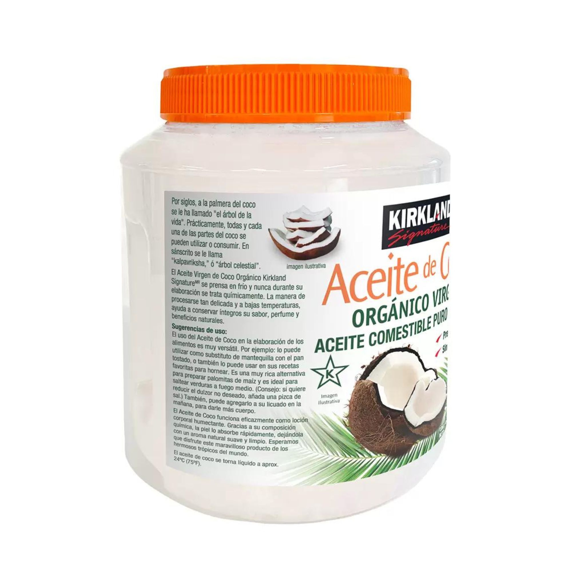 Aceite De Coco Orgánico Virgen 2.29 Kg Kirkland