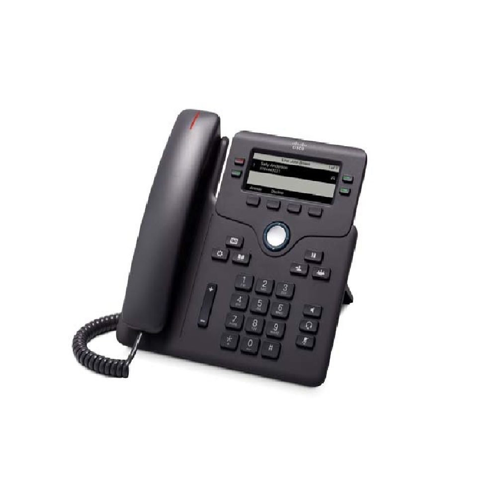 Cisco Telefóno IP Phone 6851 3.5", 4 Lineas, Altavoz, Negro  