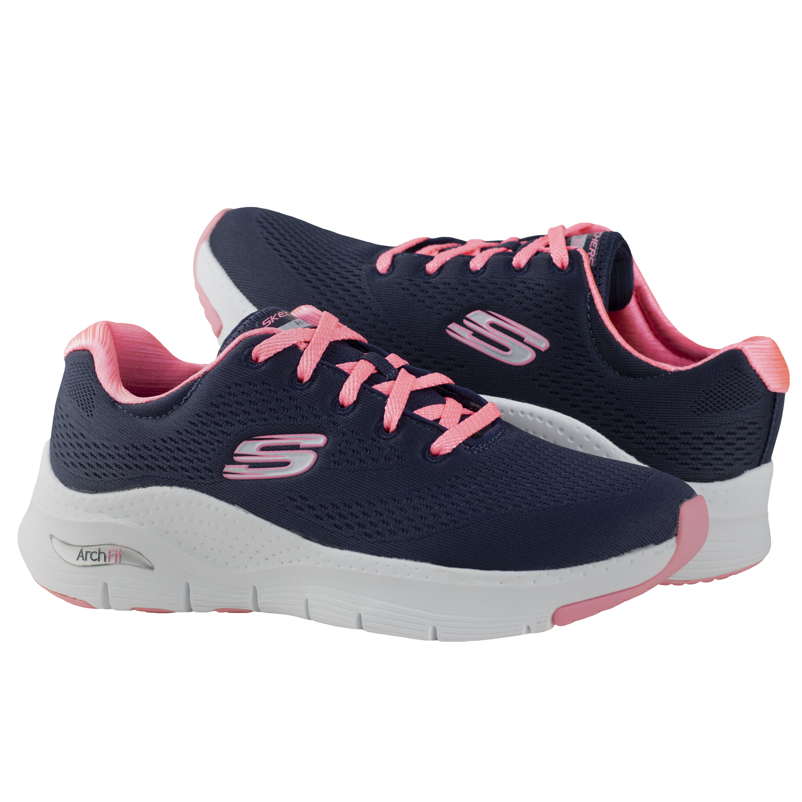 Tenis Mujer Skechers Arch- Fit Casuales 149057 Marino Coral