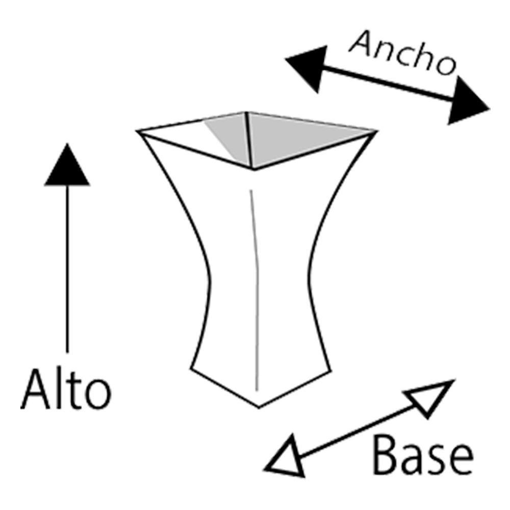 Maceta de fibra de vidrio modelo Frances Mini chocolate*