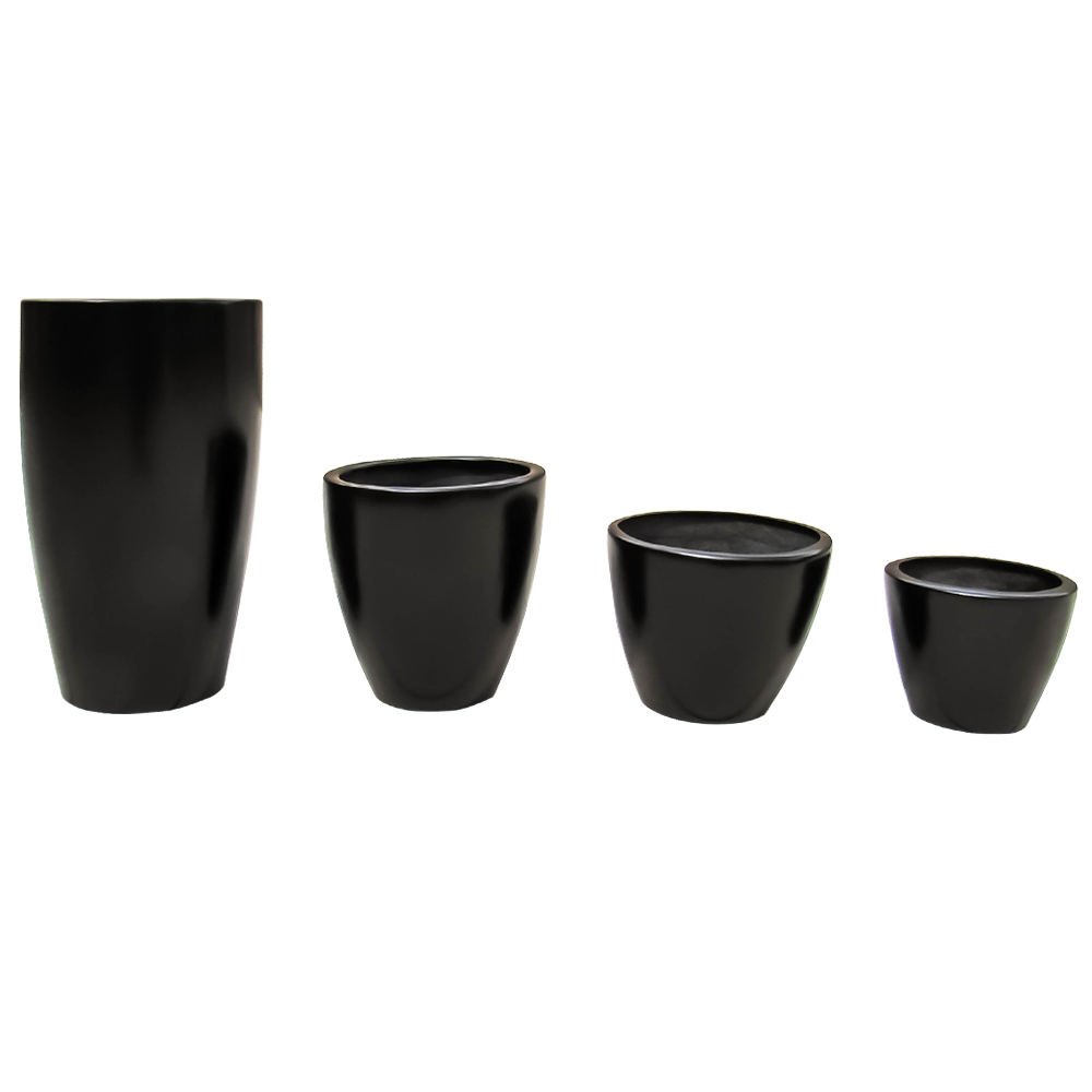 Maceta de fibra de vidrio modelo Bullet Chico chocolate*