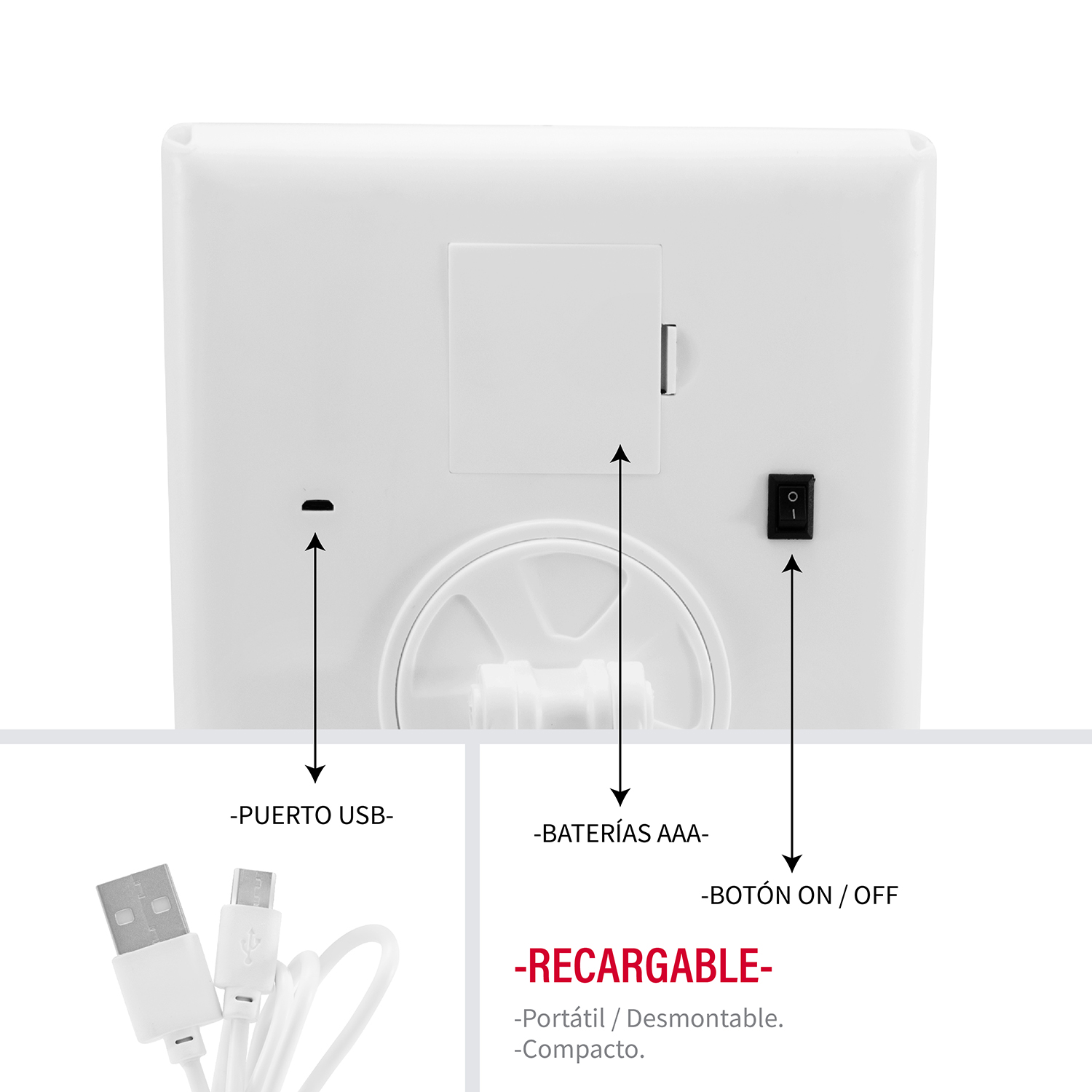 Espejo con luces led para maquillaje con aumentos