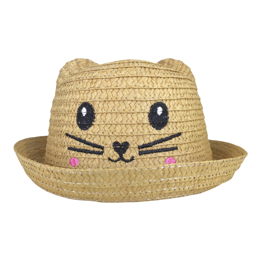 Sombrero Para Niña Playa Con Bordado