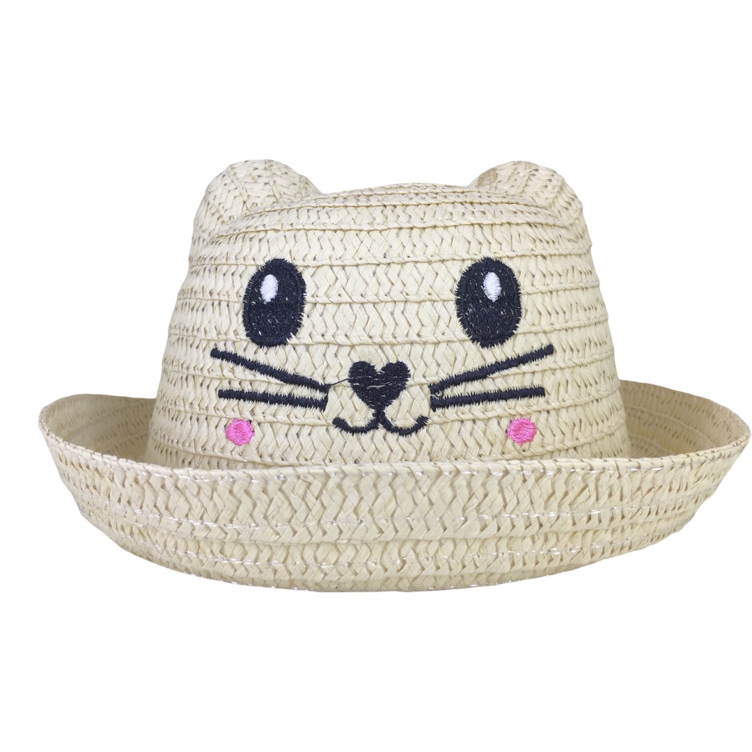 Sombrero Para Niña Playa Con Bordado