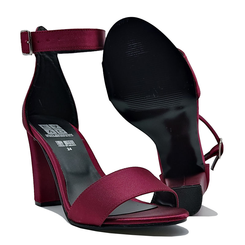 Tacones EVAG 1020 Vino Mujer Fiesta Formales Moda Primavera Verano Zapatillas