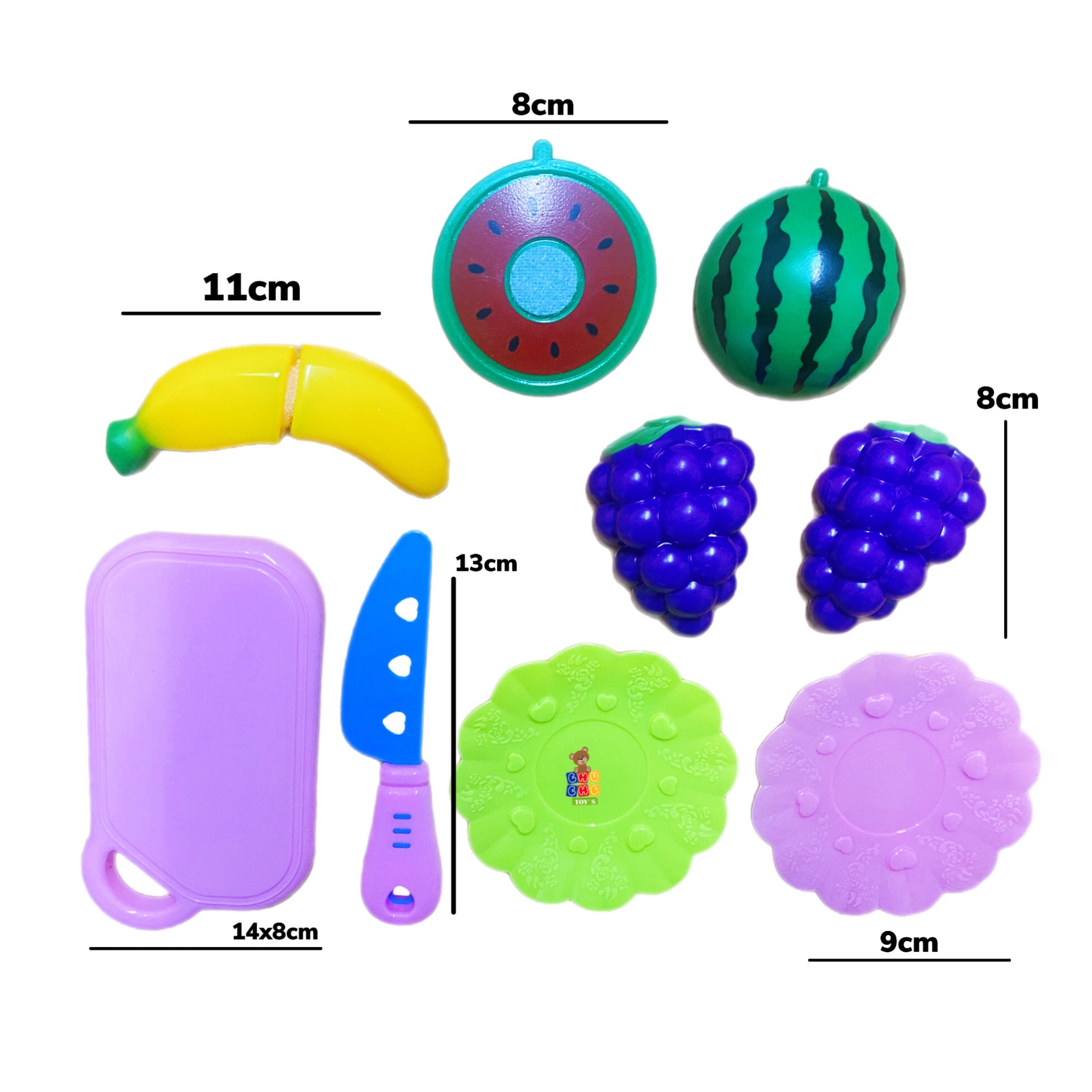 Niño Juguete De Cocina 7 Corta Frutas Verduras Juego