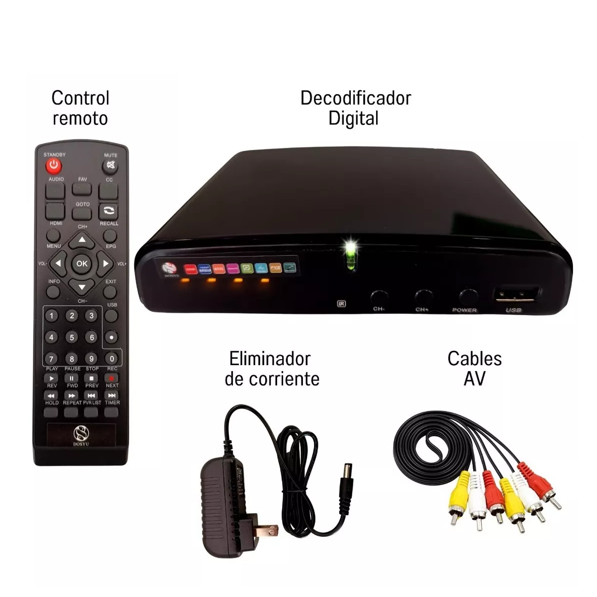  HDTV Digital Convertidor Caja Grabación HDMI Salida